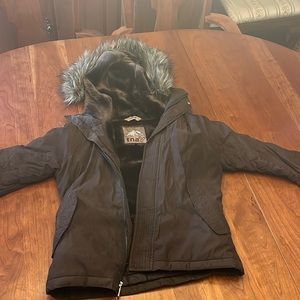 TNA brown girls winter jacket size M